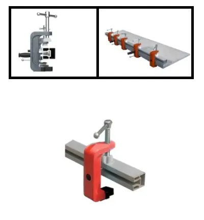 Lamination Clamp 1 feet (include 1 bar 1 clamp)   ABACO