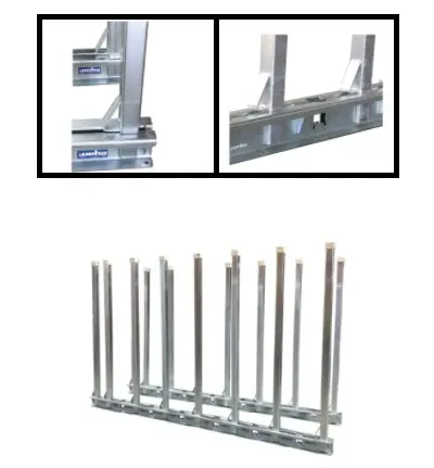 Rack for Slabs Set(2pcs) GALVANIZED with 16 Poles WEHA