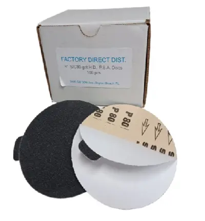 Sandpaper 5"/80 H.D DRY Self Adhesive Box(100pcs)