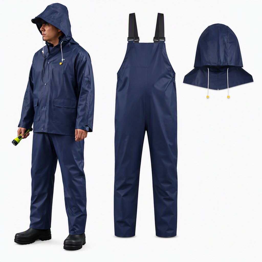 Dunlop Sitex 3-Piece Blue Rain Suit