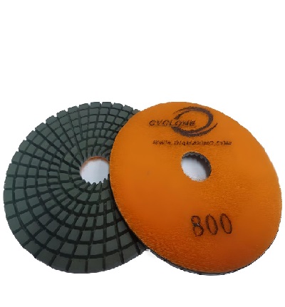 Spiral 4"/800 WET Polishing Pad CYCLONE