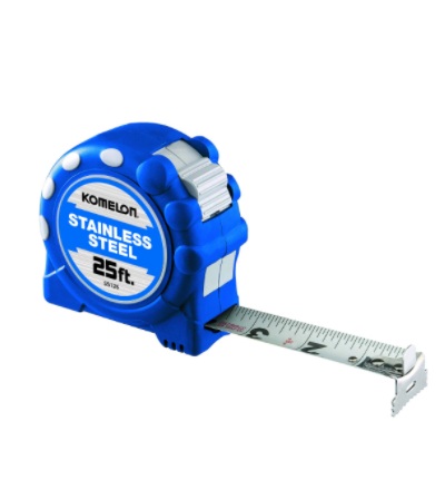 Measure Tape 25ft NYLON Coat KOMELON Stainless Steel