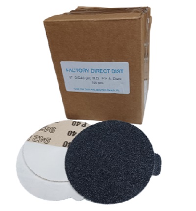 Sandpaper 5"/40 H.D DRY Self Adhesive Box(100pcs)