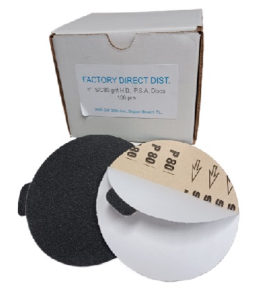Sandpaper 5"/80 H.D DRY Self Adhesive Box(100pcs)