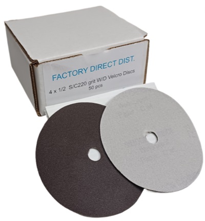 VELCRO 4"/220 WET/DRY Box(50pcs) Sandpaper
