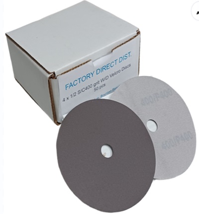 VELCRO 4"/400 WET/DRY Box(50pcs) Sandpaper