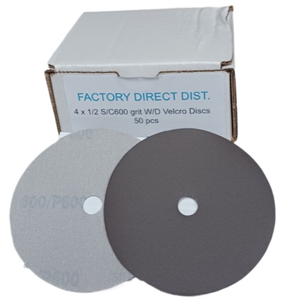 VELCRO 4"/600 WET/DRY Box(50pcs) Sandpaper