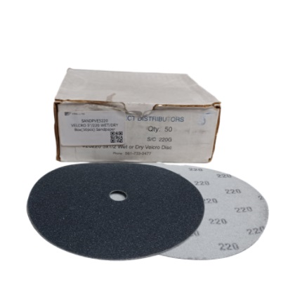 VELCRO 5"/220 WET/DRY Box(50pcs) Sandpaper