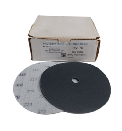 VELCRO 5"/320 WET/DRY Box(50pcs) Sandpaper