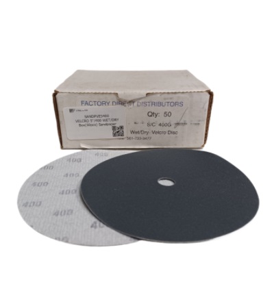 VELCRO 5"/400 WET/DRY Box(50pcs) Sandpaper