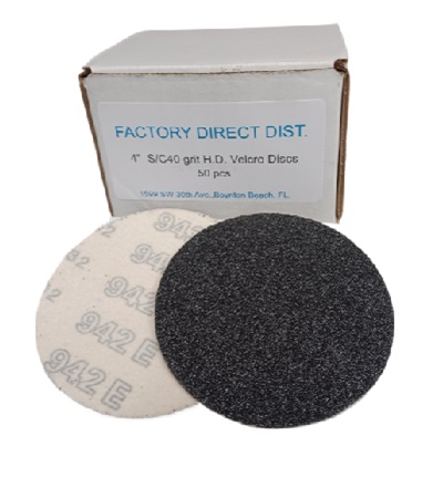 VELCRO 4"/40 H.D DRY Box(50pcs) Sandpaper