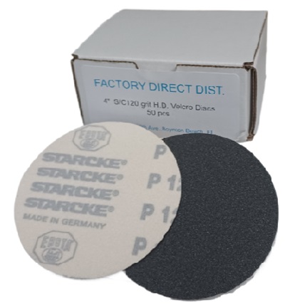 VELCRO 4"/120 H.D DRY Box(50pcs) Sandpaper