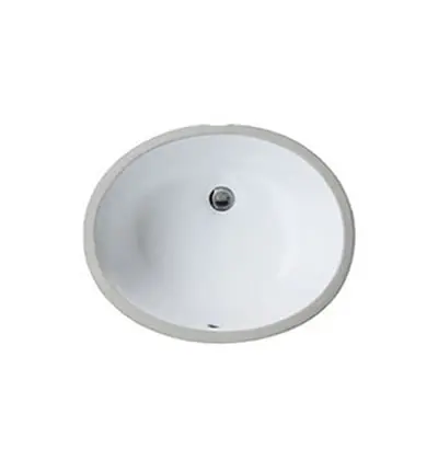 [OV1714-W] Ceramic WHITE Oval Sink 17"x14"x8" Depth