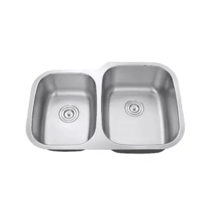 [PR40607/9-18G] Undermount 40/60 Sink 18G 31.1/2"x20.1/2"x 7" & 9" Depth