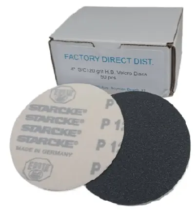 [SANDPVEHD4120] VELCRO 4"/120 H.D DRY Box(50pcs) Sandpaper