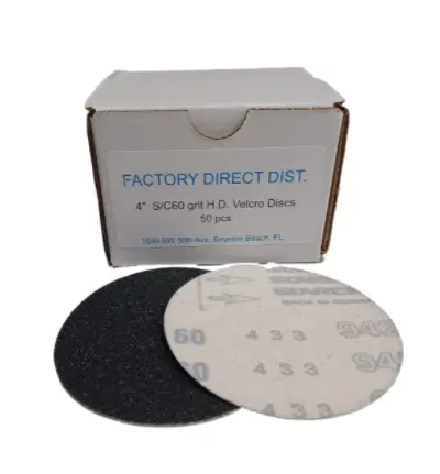 [SANDPVEHD4060] VELCRO 4"/60 H.D DRY Box(50pcs) Sandpaper