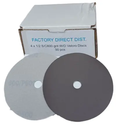 [SANDPVE4600] VELCRO 4"/600 WET/DRY Box(50pcs) Sandpaper
