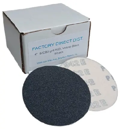 [SANDPVEHD4080] VELCRO 4"/80 H.D DRY Box(50pcs) Sandpaper